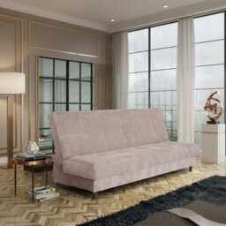Enduro Xiv Sofa Bed With Sleeping Function Click Clack Mechanism Bedding Storage Wooden Frame 195X85X90Cm Pink - thumbnail 2