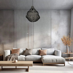 CGC Lighting Cgc Casablanca Large Black Mesh Moroccan Metal Ceiling Pendant Light And Lamp Shade - thumbnail 1