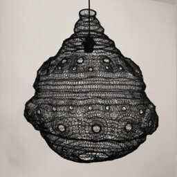CGC Lighting Cgc Casablanca Large Black Mesh Moroccan Metal Ceiling Pendant Light And Lamp Shade - thumbnail 4