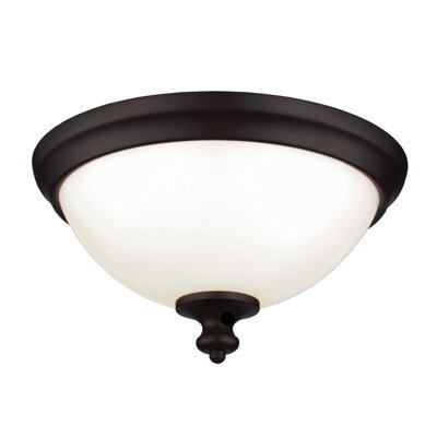 Elegant 2 Bulb Flush Mount Light In Oil Rubbed Bronze Finish