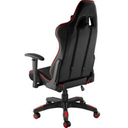 Tectake Gaming Chair Stealth - Ergonomic Shape, Adjustable Backrest - Black/red - thumbnail 9