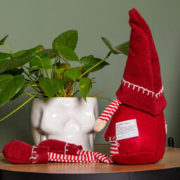 Samuel Alexander 50Cm Red And White Stripe Sitting Christmas Gonk Decoration With Dangly Legs - thumbnail 7