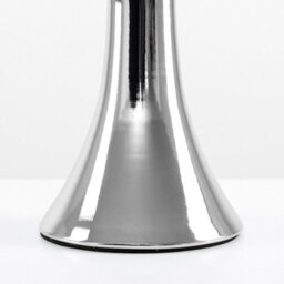 Valuelights Small Modern Chrome Touch Table Lamp With Grey Fabric Shade - Includes 5W Led Dimmable Candle Bulb 3000K Warm White - thumbnail 3
