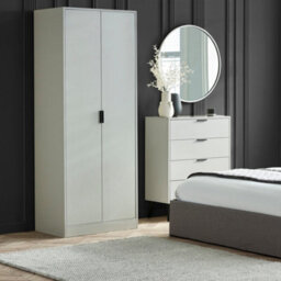 Julian Bowen Alba 2 Door Wardrobe - Silk Grey - thumbnail 1