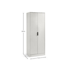 Julian Bowen Alba 2 Door Wardrobe - Silk Grey - thumbnail 7