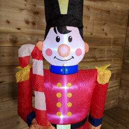 Samuel Alexander 1.2M (4Ft) Light Up Toy Soldier With Candy Cane Christmas Inflatable Decoration - thumbnail 9