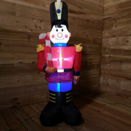 Samuel Alexander 1.2M (4Ft) Light Up Toy Soldier With Candy Cane Christmas Inflatable Decoration - thumbnail 2