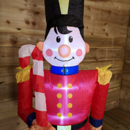 Samuel Alexander 1.2M (4Ft) Light Up Toy Soldier With Candy Cane Christmas Inflatable Decoration - thumbnail 4