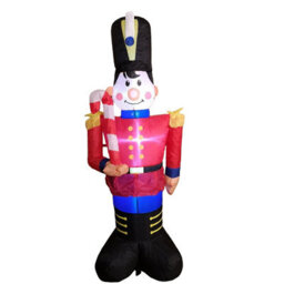 Samuel Alexander 1.2M (4Ft) Light Up Toy Soldier With Candy Cane Christmas Inflatable Decoration - thumbnail 6