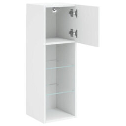 Berkfield Tv Cabinet With Led Lights White 30.5X30X90 Cm - thumbnail 8