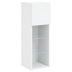 Berkfield Tv Cabinet With Led Lights White 30.5X30X90 Cm - thumbnail 7