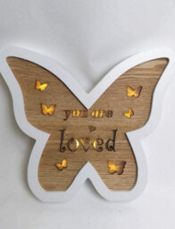 Shatchi Wooden Butterfly Table Top Decoration Christmas Gift - thumbnail 2