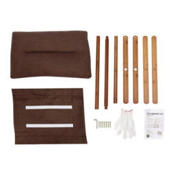 Folding Bamboo Footstool Ottoman With Cushion - thumbnail 6