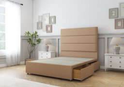 "Comfort Rosa Latte Tweed Divan Bed Base No Drawers - 26"" Strutted  2'6 Small Single" - thumbnail 5