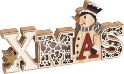 Netagon Christmas Battery Powered Wooden Xmas Display Ornament - thumbnail 2
