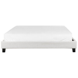Beliani Bed Without Headboard Fabric Roanne 180 X 200 Cm (Eu Super King) Light Grey - thumbnail 5