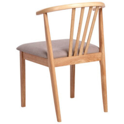 Beliani Set Of 2 Dining Chairs Craig Wood Light Brown/ Taupe - thumbnail 6