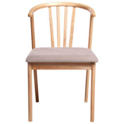 Beliani Set Of 2 Dining Chairs Craig Wood Light Brown/ Taupe - thumbnail 5