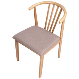 Beliani Set Of 2 Dining Chairs Craig Wood Light Brown/ Taupe - thumbnail 7