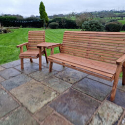Churnet Valley Garden Furniture Ltd Valley 4 Seat Set 1Xc 1X3B Angled Tray - thumbnail 2