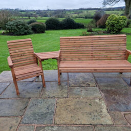 Churnet Valley Garden Furniture Ltd Valley 4 Seat Set 1Xc 1X3B Angled Tray - thumbnail 5