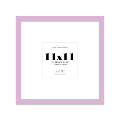 "11X11"" Lilac Picture Frame - 11X11"" Square Frame With 8X8"" Mount For 11X11""/8X8"" Pictures Classic Style Thin Edge, 1 Pack" - image 1