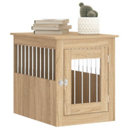 Walplus Sonoma Oak Dog Crate Furniture End Table 55X75X65 Cm Engineered Wood - thumbnail 4