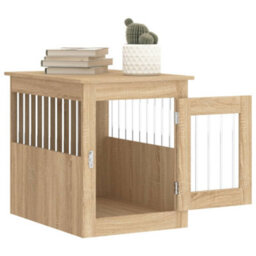 Walplus Sonoma Oak Dog Crate Furniture End Table 55X75X65 Cm Engineered Wood - thumbnail 5