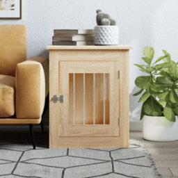 Walplus Sonoma Oak Dog Crate Furniture End Table 55X75X65 Cm Engineered Wood - thumbnail 3