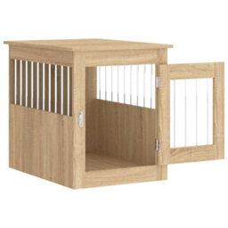 Walplus Sonoma Oak Dog Crate Furniture End Table 55X75X65 Cm Engineered Wood - thumbnail 6