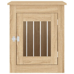 Walplus Sonoma Oak Dog Crate Furniture End Table 55X75X65 Cm Engineered Wood - thumbnail 7