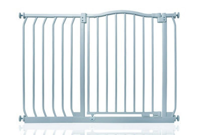 Safetots Curved Top Safety Gate, 98Cm - 107Cm, Matt Grey, Pressure Fit Stair Gate - image 1