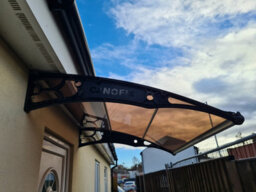 Canofix UK Canofix Door Canopy Pc 2000 Width X 1270 Projection (Black Bracket - Bronze Sheet) - thumbnail 3