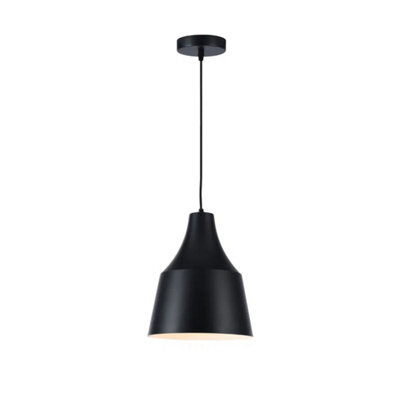Bubly Bathrooms Volta Modern Matt Black Ip44 Bathroom Pendant Light With Adjustable 1M Flex - E27 Fitting - image 1