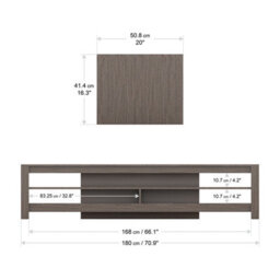 "Avf Calibre 1.8M Tv Stand, For Tvs Up To 85"" - Grey Oak" - thumbnail 3