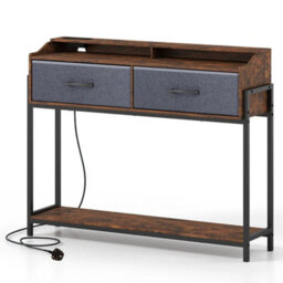 Console Table Narrow Entryway Table W/ 2 Drawers & Shelves - thumbnail 1