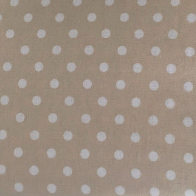 Just So Home Luxury  Brushed Cotton Flannelette Flat Sheet (Natural Polka Dot, King)