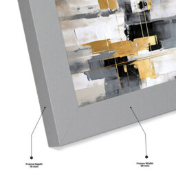 "AK Frames Sleek 24X10"" Silver Thin Modern Picture Frame - Slim And Design For Posters, Prints And Photos - Elegant Wall Frame Decor" - thumbnail 7