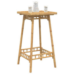 Walplus Outdoor Bar Table Square 55X55X100 Cm Bamboo - thumbnail 4