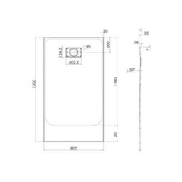 Homestylestore Antique Brass Reversible Wet Room Sliding Door Shower Enclosure With Graphite Slate Effect Tray 1200 X 800mm - thumbnail 6