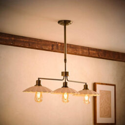 Valuelights Holborn Cream Scallop 3 Drop Diner Bar Ceiling Light And Bulbs