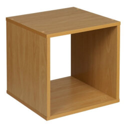 Urbn-Living Urbnliving Height 30Cm Shelves Cube Shelving Colour Beech Cube Display Storage Wood Shelf - thumbnail 1