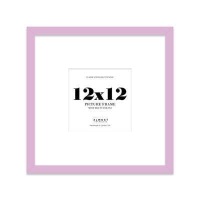 "12X12"" Lilac Picture Frame - 12X12"" Square Frame With 9X9"" Mount For 12X12""/9X9"" Pictures Classic Style Wall Art, 1 Pack" - image 1