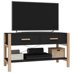 Walplus Tv Cabinet Black 82X38X45 Cm Engineered Wood - thumbnail 4