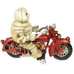 AB Tools Michelin Man Motorcycle Motorbike Bike Mascot Figure Statue Bibendum Cast Iron - thumbnail 5