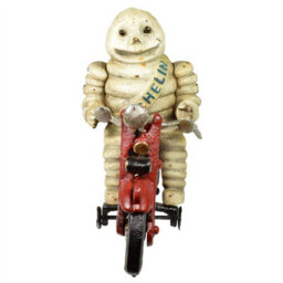 AB Tools Michelin Man Motorcycle Motorbike Bike Mascot Figure Statue Bibendum Cast Iron - thumbnail 2