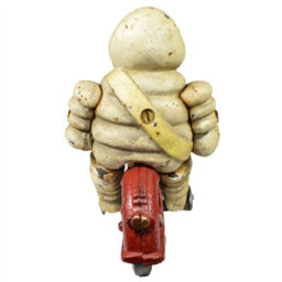 AB Tools Michelin Man Motorcycle Motorbike Bike Mascot Figure Statue Bibendum Cast Iron - thumbnail 3