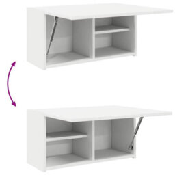 Walplus Bathroom Wall Cabinet White 60X25X30 Cm Engineered Wood - thumbnail 9