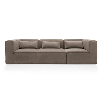Abakus Direct Doris Modular 4 Seater Sofa In Brown Chenille - image 1