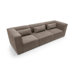 Abakus Direct Doris Modular 4 Seater Sofa In Brown Chenille - thumbnail 4